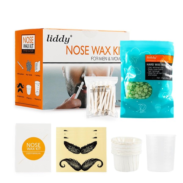 LIARTY Nose Hair Wax Effective Hair Removal for Both Men and Women Nose Hair Wax Kit Wax Removal Hair Removal Wax Eyebrow