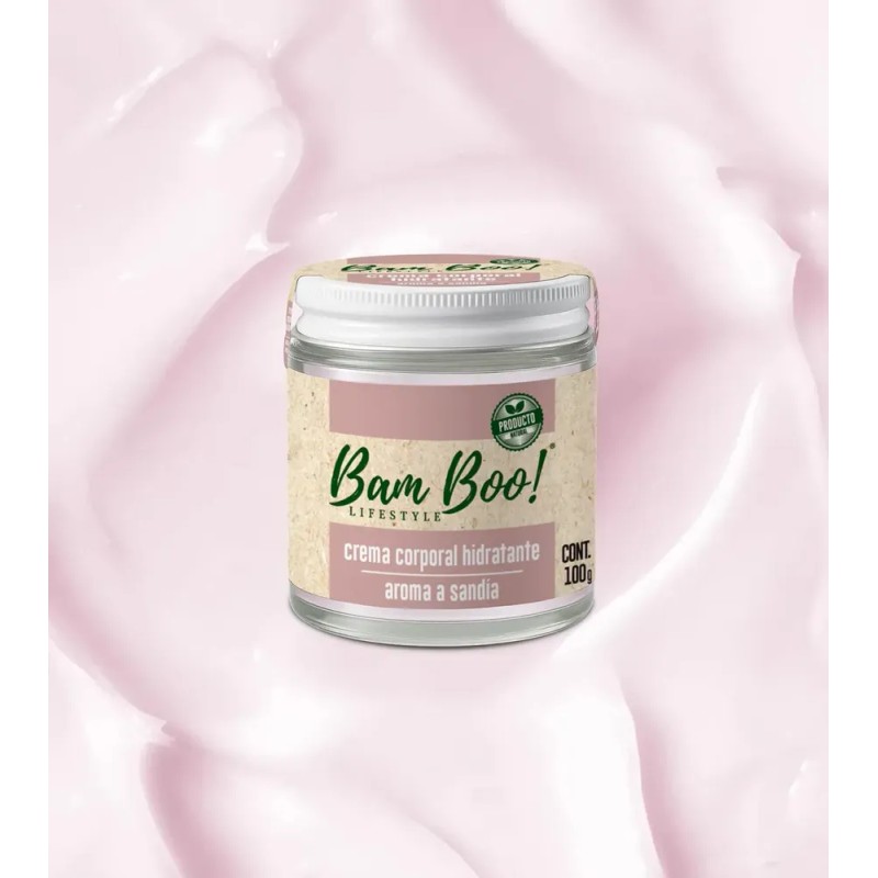 Crema Hidratante Sandía Para Cara Y Cuerpo 100g Bam Boo!