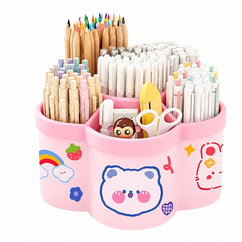 Rotating Pen Holder Organizer for Desk – 360° Storage Design