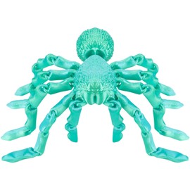 LUKIXTE 3D Printed Spider, Articulated and Flexible Spider, Realistic 3D Printed Spider Model, Relief Anxiety, Home and Office Decorate(Green)