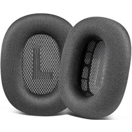 SOPROM Ear Pads Replacement for Airpods Max Over-Ear Headphones, Earpads Cushions with Durable Mesh Fabric, Softer Foam - Space Gray