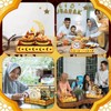 DoubleFill 3 Sets Ramadan Serving Trays Gold Eid Mubarak Ramadan