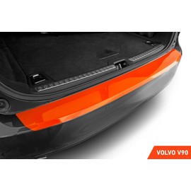 Luxshield Boot Sill Protector Film for Volvo V90 2 (II) 235/236 I 2016-2025 – Bumper Protection, Scratch Protection, Paint Protection Film – Carbon Black