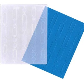 Label Lace Embossing Folders for Card Making, 5.7 × 4.2 Inch Sign Notes Plastic Embossing Folders Geometric Figure Holiday Template Stencil Craft Card Embossing Folder for DIY Scrapbooking