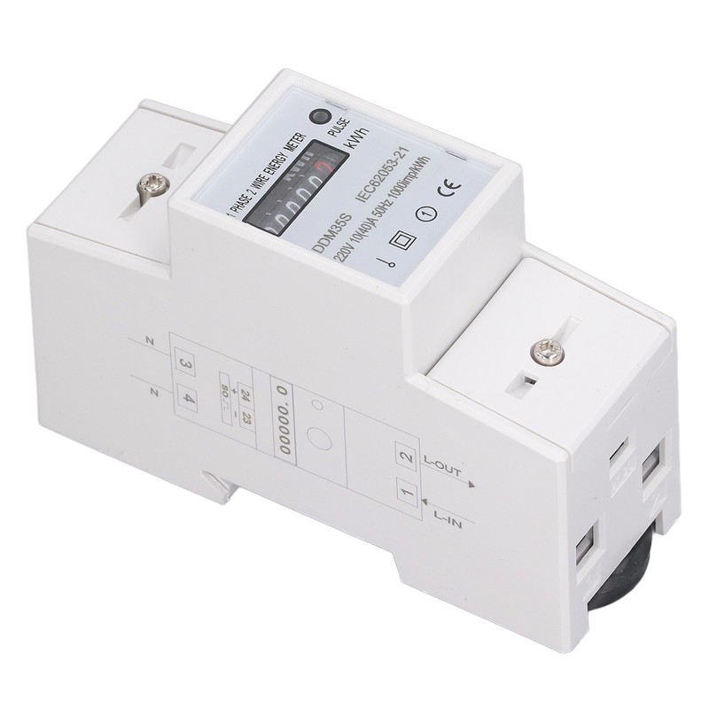 Single Phase Energy Meter Tester Digital Din Rail Electricity Monitor
