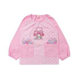 (ON NISHIKI) My Melody Kids Smock, Long Sleeve, Cap, Kids Apron, Playwear, For Meals, Drawing, Play Wear, Kindergarten, Nursery School, Prepare for Kindergarten (631MM6031/130cm)