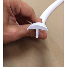 13/16" White T Molding Flexible Gap Edge Trim - RV, Travel Traier, Boat, Marine, and Home Application By Autmotive Authority (White, 10 ft)