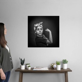 CANVAS ON DEMAND Girl Power of The Future Wall Decal, Photography Artwork