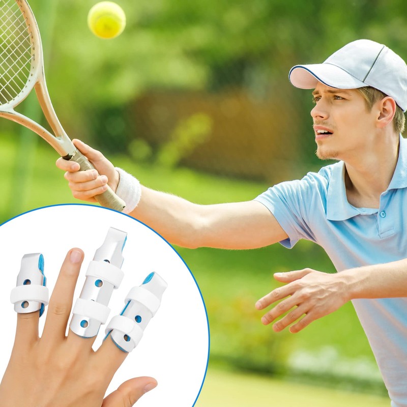 ANCIRS 3-Size Metal Finger Splint Support, Small & Medium &