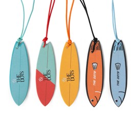 THEDOTS 5 Pack Surfboard Hanging Car Air Freshener, Beach Car Accessories