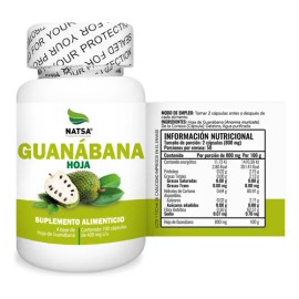 Guanabana Hoja, 100 Cápsulas, Calidad Premium Sabor Natural