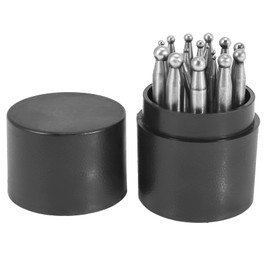 Byttlerom Jewellers Tool Jewelry Dapping Block Set with 17Pcs Jewelry Tool Kit Dapping Punches with Plastic Stand