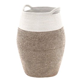 Tall Laundry Basket, 105L Large Laundry Hamper with Handles Tall Wicker Jute Woven Storage Basket for Dirty Clothes Blankets Towels - 25.6x 19.3 inches