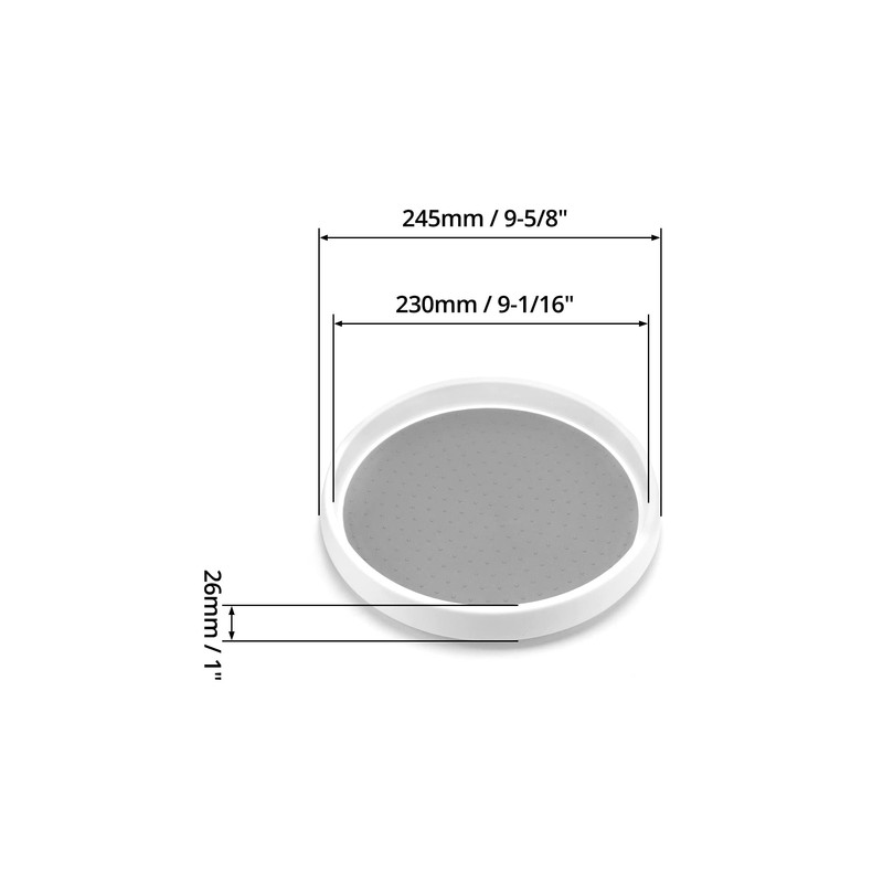 QWORK® 2 Pack Turntable Cupboard Organizer, Rotatable Organiser, seasoning organizer,