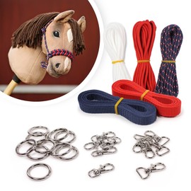 kullaloo Material Set for Hobby Horse Headcollar Navy/Red (without instructions)