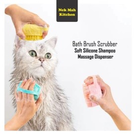 MoeJoy Silicone Bath Brush with Shampoo Dispenser