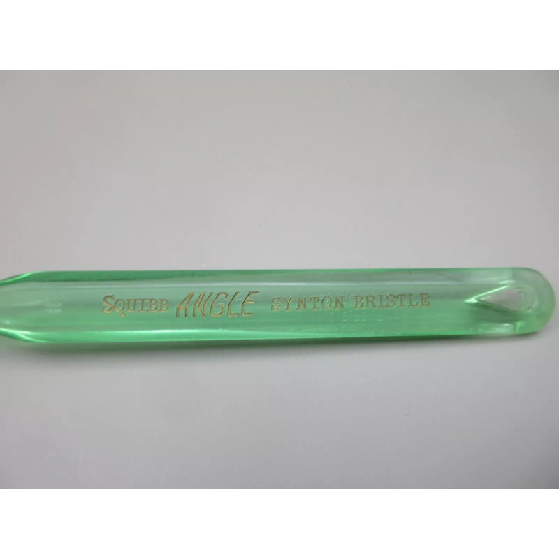 NEW! 1960s Vtg Squibb Angle Toothbrush Green NOS No Case