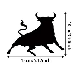 2PCS Spanish Bull Car Stickers, 5.12"x3.94" Cattle Performance Motorcycle Race Car Stickers and Decals Universal Decorative Decal |#AZ185 (Black)