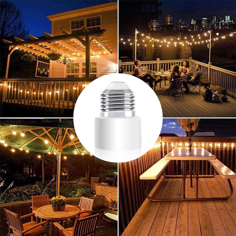 Sevici Light Socket to Plug Adapter, Convert Light Bulb Socket