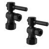 Westbrass R105BL-2-62 1/4-Turn Lever Handle Angle Stop Shut Off Valve,