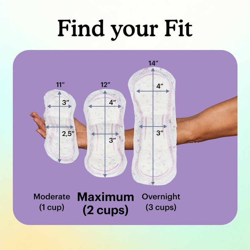 Because Incontinence Pads for Women - Maximum Absorbency, Postpartum Liners,