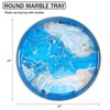 Spsyrine Round Marble Decorative Tray, 13" Plastic Serving Tray with