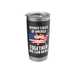 Divided States of America Patriotic Together We Can Heal Stainless Steel Insulated Tumbler
