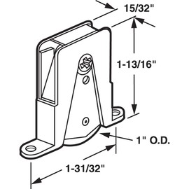 Prime-Line B 684 White Plastic, Sliding Screen Door Roller, for Andersen Doors (2 Pack)