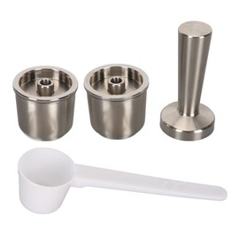 Stainless Steel Refillable Coffee Capsules Eco Friendly Reusable Coffee Pods with Tamper and Spoon