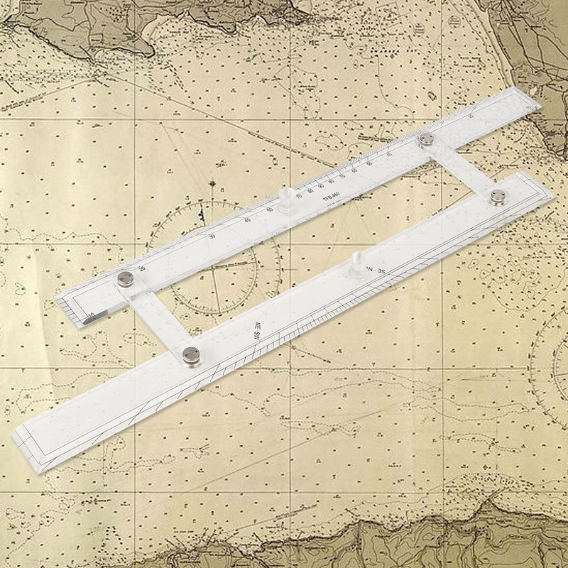 TFB-460 Wooden Case Marine Navigation Parallel Ruler for Boat