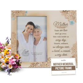 Pavilion Gift Company Mother Memorial 4x6 Inch Picture Frame, Beige