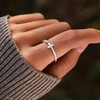 STORYJEWELLERY Sterling Silver Rings, Cross Rings for Women, Purity Ring,