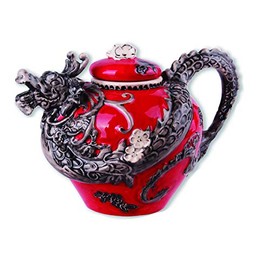 Blue Sky Ceramics Red Dragon Teapot, Multi (14748), Medium