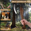 Hatchet Axe, 15.7" Camping Hatchet with Leather Sheath, Bushcraft Axe