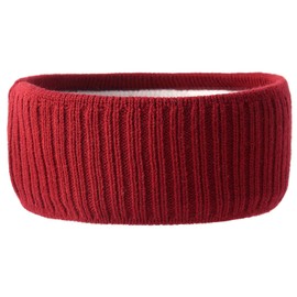mh michael heinen Damen Unisex Stirnband, Ohrenschützer für Frauen und Männer, Ohrenwärmer, elastisch, Strick, einfarbig Bordeaux OS