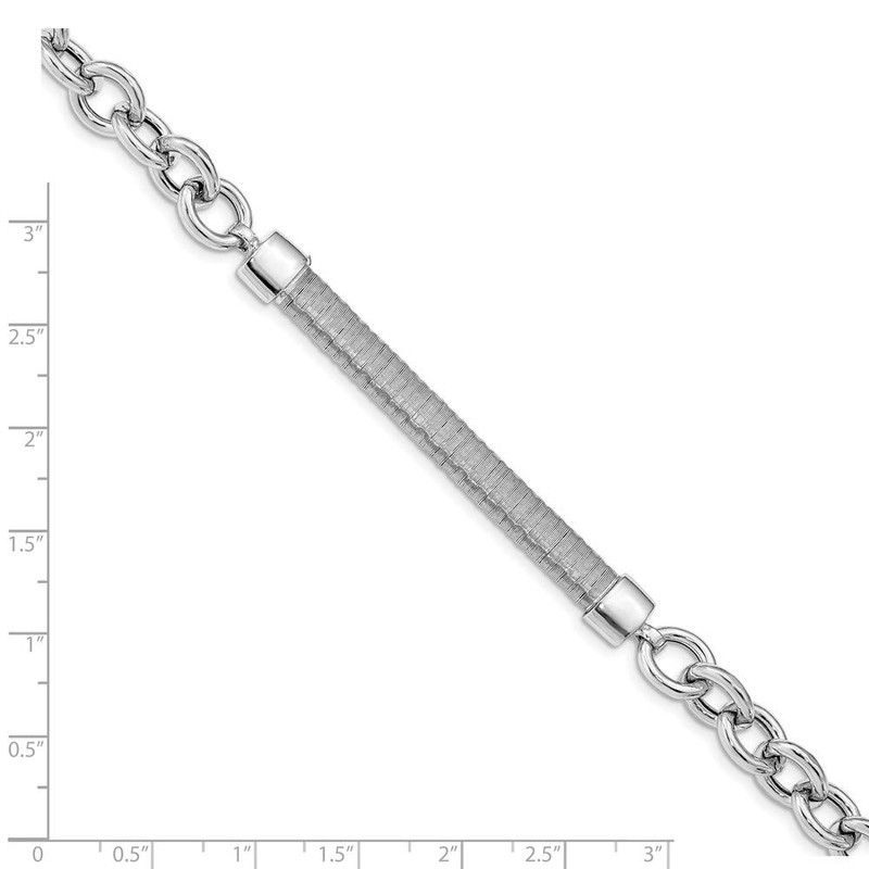Solid 925 Sterling Silver Unique 1in Bracelet - with Secure