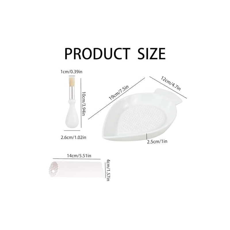 Ceramic Grater Plate for Ginger, Garlic, Onion, Cheese, Lemon, Chocolate,