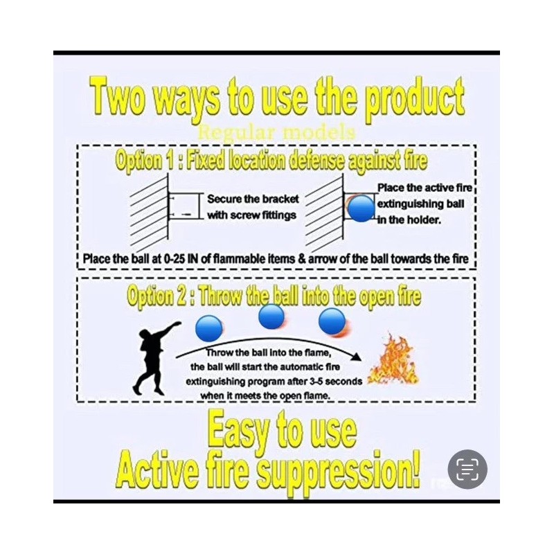 CFP Self Deploying Fire Extinguisher Ball 5 Class Residential/Co