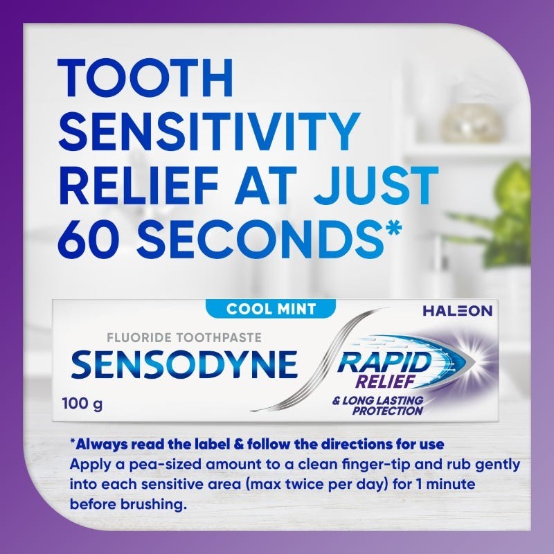 Sensodyne Toothpaste Rapid Relief for Sensitive Teeth 100g