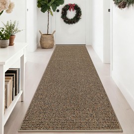 BEQHAUSE Hallway Runner Rugs 2.6x8, Hallway Rug Non-Slip Washable(Rolled-Up NO Creases), Runner Rug Absorbent Stain Resistant Hall Rug Carpet Runner, Entryway Rugs Floor Mat Laundry Room Rugs, Taupe
