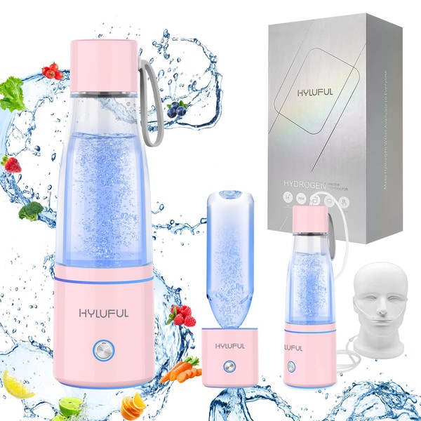 HYLUFUL 5000PPB Hydrogen Water Bottle, 3 in 1 Hydrogen Water