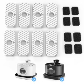 PEKTACO Replacement Filters for Wireless Cat Water Fountain SSPF-V04, 2.8L/95oz Automatic Pet Water Fountain Replacement Filters (8 pack)