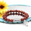 Oneress Golden Sandstone Beads Bracelet Real Mustard Seed Faith Bracelet