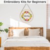 Nuberlic Floral Embroidery Kit for Beginners Cross Stitch Kits- Complete