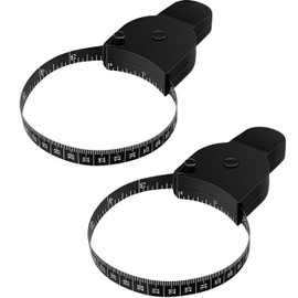 Körpermaßband 2er Set, Selbstverriegelndes Maßband mit Druckknopf Extrabreiter Skala (1,5cm), Präzise für Taille Brust Hüfte Arme, Ideal für Fitness Nähen DIY