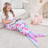WERNNSAI Mermaid Tail Blanket - Plush Mermaid Wearable Blanket for