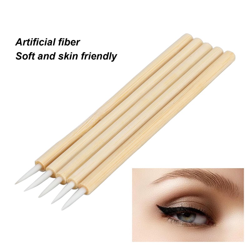 100pcs Eyeliner Brush Disposable Ultra Fine Point Eyeliner Applicator Cosmetic