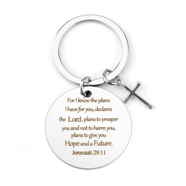 Prrivnix Christian Gifts for Women Cross Keychains Religious Gifts for Women Graduation Gifts Christian Keychain Bible Verse Gifts Scripture Gifts Inspirational Gifts for Women