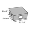 Covermates Keepsakes Zip-Top Storage Box Set, 3 Pack Heavy Duty