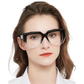 MARE AZZURO Oversized Reading Glasses 2.75 Women Cat Eye Readers 1.00 1.25 1.50 1.75 2.00 2.25 2.50 2.75 3.00 3.50 (Blackclear, 275)